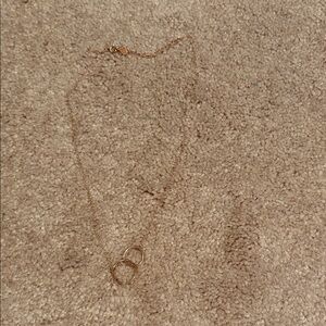 Rose gold  Interlocking Circle Necklace